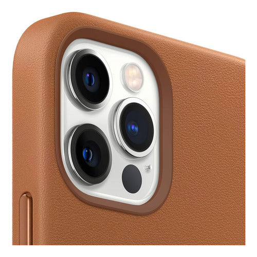 Funda Para iPhone 15 Pro Max Piel Magnética Café