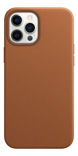 Funda Para iPhone 15 Pro Piel Magnetica Café