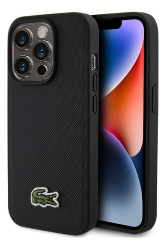 Funda Para iPhone 16 Pro Lacoste Magsafe Iconic Ultra Slim Negro Magsafe Iconic