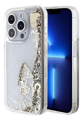 Funda Para iPhone 15 Pro Max Guess Glitter Brillos Original
