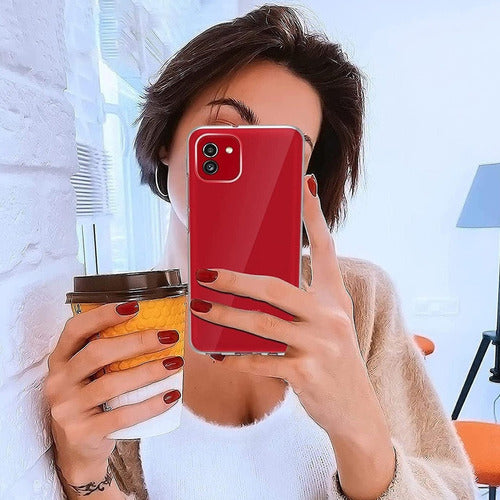 Funda Para Galaxy A03 Hybrid Clear Case Premium Uso Rudo Tpu Transparente