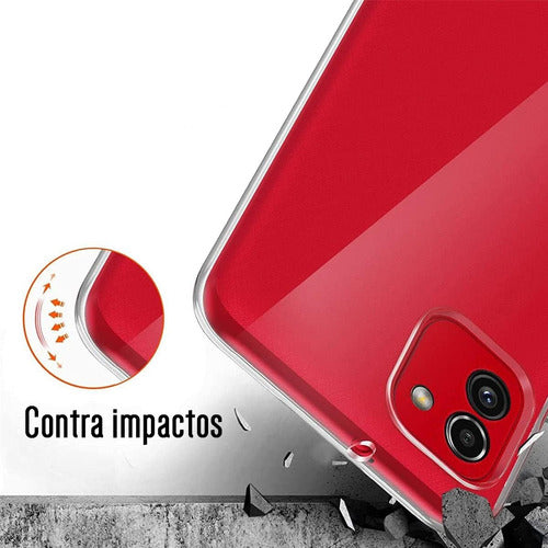 Funda Para Galaxy A03 Hybrid Clear Case Premium Uso Rudo Tpu Transparente