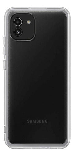 Funda Para Galaxy A03 Hybrid Clear Case Premium Uso Rudo Tpu Transparente