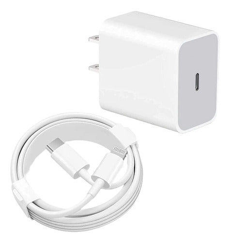 Cargador Para iPhone 20w Incluye Cable Tipo C A Lightning