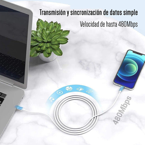 Cable De Cargador Datos Usb Para iPhone 11 12 13 14 iPad 2m