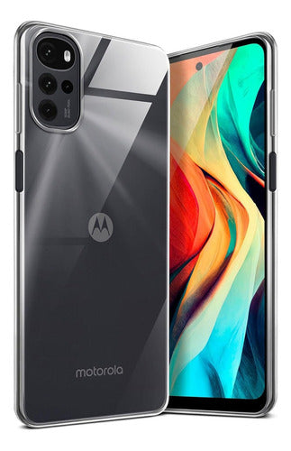 Funda Para Moto G22 Hybrid Clear Case Premium Uso Rudo Tpu Transparente