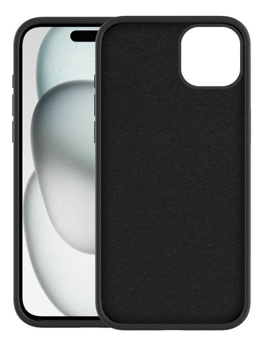 Funda Para iPhone 14 Pro Silicon Interior Afelpado Antigolpes Suave Negro