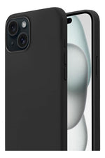 Funda Para iPhone 14 Silicon Interior Afelpado Antigolpes Suave Negro