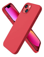 Funda Para iPhone 14 Silicon Interior Afelpado Antigolpes Suave  Rojo