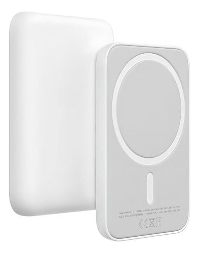 Power Bank 5000mah Magsafe Inalámbrico Magnetico Baterías  Blanco