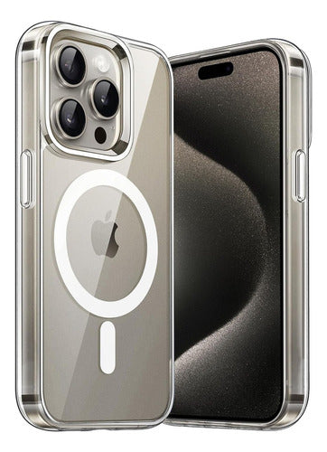 Funda Para iPhone 14 Pro Magsafe Hybrid Clear Magnetic Carga Inalámbrica Slim Transparente
