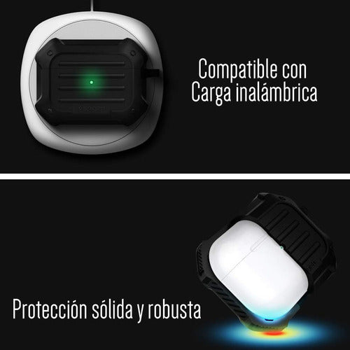Funda Para AirPods Pro 2019 Spigen Tough Armor Uso Rudo