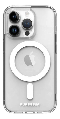 Funda Para iPhone 15 Pro Puregear Slim Shell Con Magsafe  Transparente