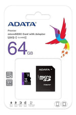 Tarjeta Micro Sd Adata 64gb Clase 10 Ausdx64guicl10- Ra1