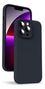 Funda Para iPhone 15 Pro Max Silicon Interior Afelpado Antigolpes Suave  Negro