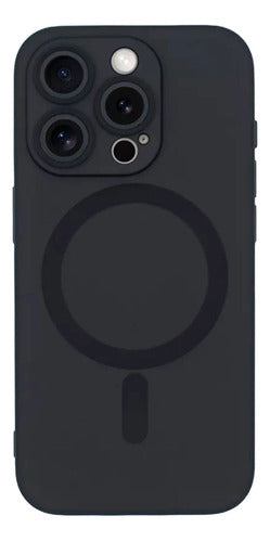 Funda Para iPhone 15 Pro Max Compatible Con Magsafe Tpu Suave Negro