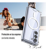 Funda Para Galaxy Z Fold 4 Magsafe Hybrid Clear Magnetic Protección Militar Transparente