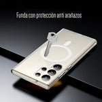 Funda Para Galaxy S24 Ultra Magsafe Hybrid Clear Magnetic Protección Militar Transparente