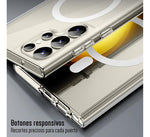 Funda Para Galaxy S24 Ultra Magsafe Hybrid Clear Magnetic Protección Militar Transparente