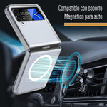 Funda Para Galaxy Z Flip 5 Magsafe Hybrid Clear Magnetic Protección Militar Transparente