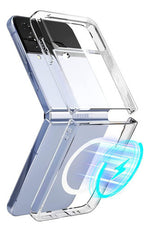 Funda Para Galaxy Z Flip 5 Magsafe Hybrid Clear Magnetic Protección Militar Transparente