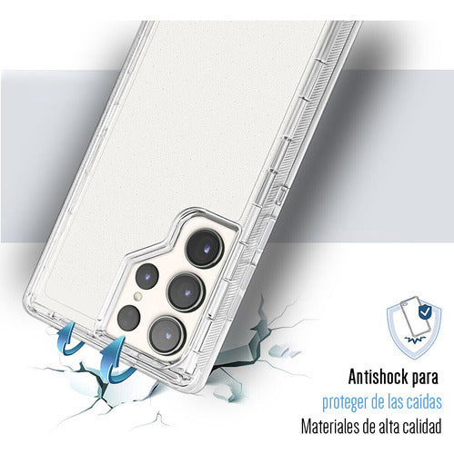 Funda Para   Galaxy S23 Ultra Uso Rudo Esquinas Reforzada Antigolpes Transparente