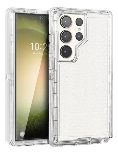 Funda Para   Galaxy S23 Ultra Uso Rudo Esquinas Reforzada Antigolpes Transparente