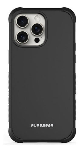 Funda Para iPhone 15 Pro Max Dualtek Puregear Ergonómico Tpu Negro