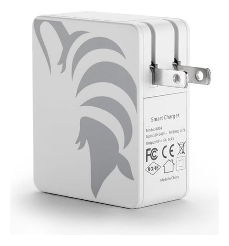Cargador 20w De Pared 4 Puertos Ultra Rápido Intelliarmor  Blanco