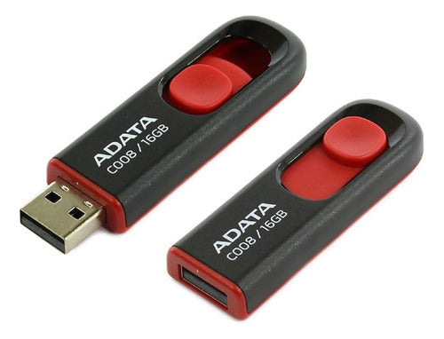 Memoria Usb Adata C008 16gb 2.0 Rojo