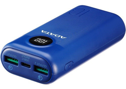 Adata Power Bank Pt100 Bateria Portatil Celulares 10000ma /k  Azul