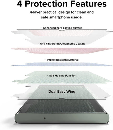Mica Para Samsung S23 Ultra Ringke Dual Easy Wing Friendly