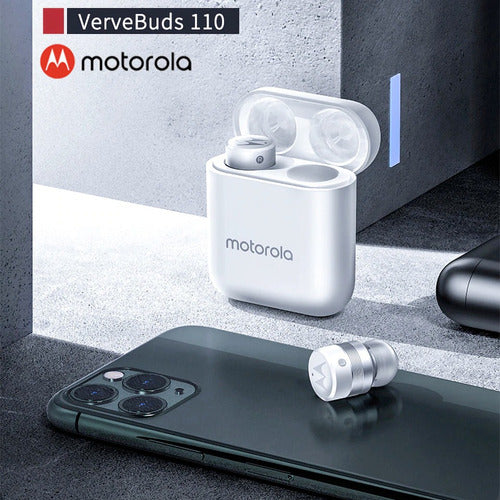 Auriculares In-ear Inalámbricos Motorola  Vervebuds 110 Sh039 Blanco