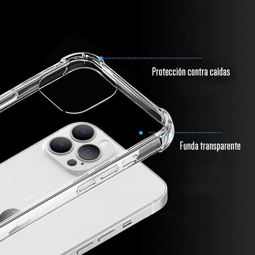 Funda Para iPhone 14 Pro Max Hard Shell Semirigida Contra Caida Transparente