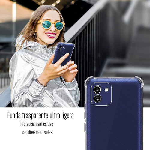 Funda Para Galaxy A03 Hard Shell Calidad Premium Reforzada Transparente