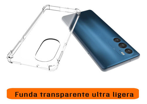 Funda Para Moto Edge 30 Pro Hard Shell Esquinas Reforzadas Transparente