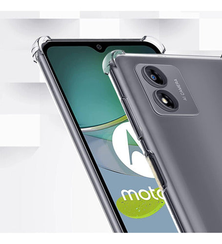 Funda Para Moto E13 Hard Shell Con Aribag Esquinas Reforzadas Transparente