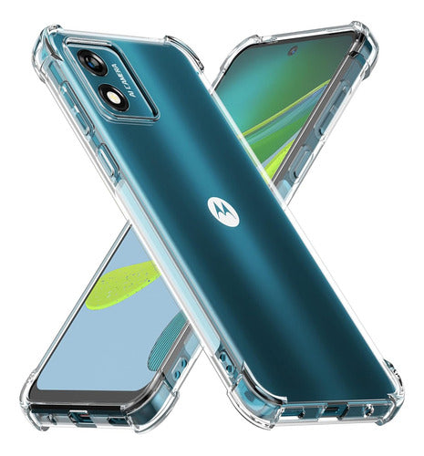 Funda Para Moto E13 Hard Shell Con Aribag Esquinas Reforzadas Transparente