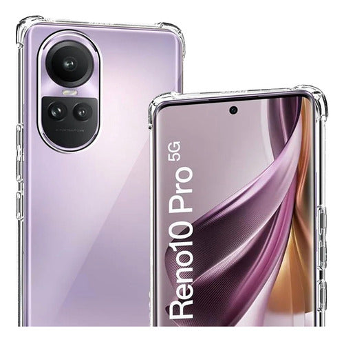Funda Para Oppo Reno 10 Pro/ 10 Hard Shell Esquinas Reforzadas Transparente
