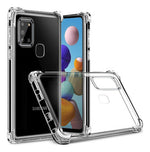 Funda Para Galaxy A21s Hard Shell Uso Rudo Esquinas Reforzadas Transparente