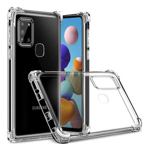 Funda Para Galaxy A21s Hard Shell Uso Rudo Esquinas Reforzadas Transparente