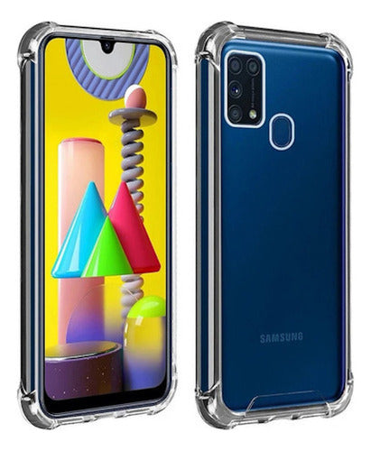 Funda Para Galaxy A21s Hard Shell Uso Rudo Esquinas Reforzadas Transparente
