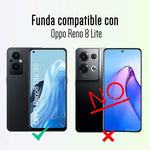 Funda Para Oppo Reno 8 Lite Hard Shell Esquinas Reforzadas Transparente