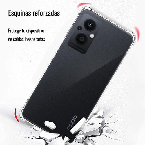 Funda Para Oppo Reno 8 Lite Hard Shell Esquinas Reforzadas Transparente