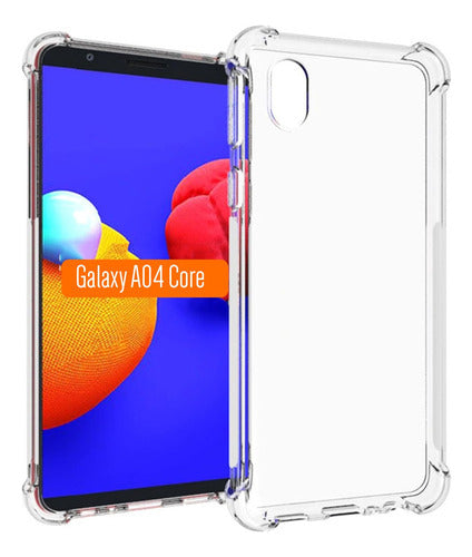 Funda Para Galaxy A04 Core Hard Shell Uso Rudo Esquina Reforzad Transparente