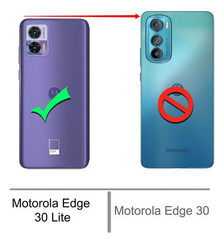 Funda Para moto Edge 30 Lite Hard Shell Esquinas Reforzadas Premium Transparente