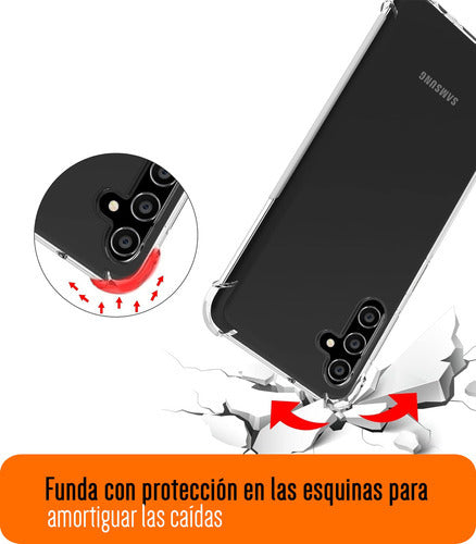 Funda Para Galaxy A34 5g Hard Shell Esquina Reforzada Airbag Transparente