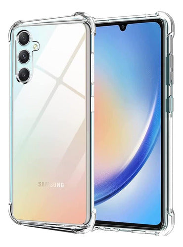 Funda Para Galaxy A34 5g Hard Shell Esquina Reforzada Airbag Transparente