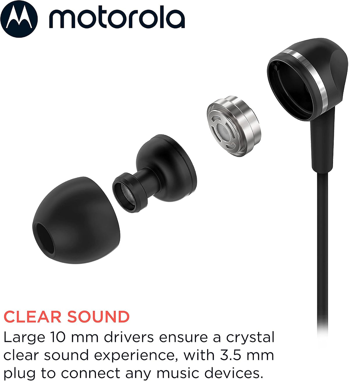 Audífonos Motorola Earbuds 105 Blanco
