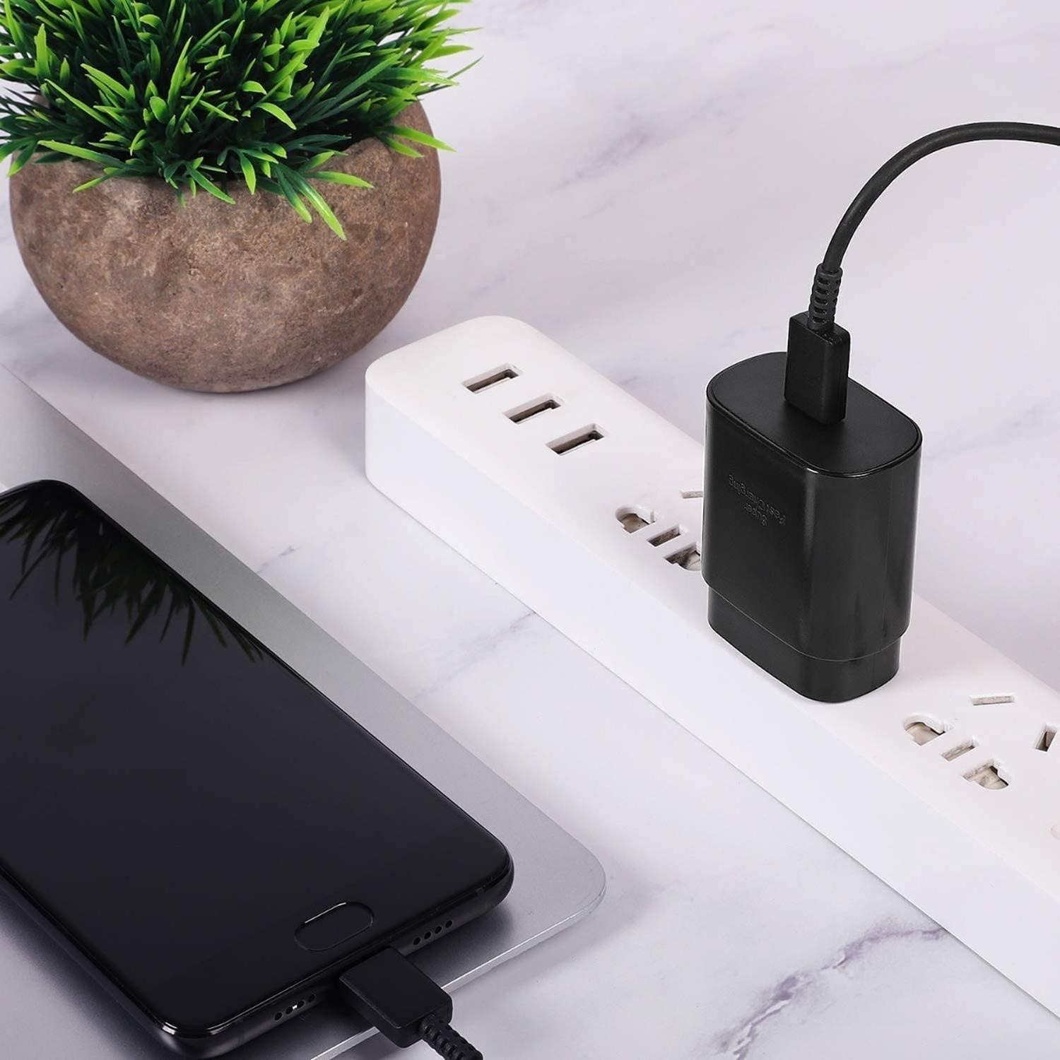 Cargador Samsung 25W Pd Carga Rapida Para Galaxy S23, s23 Plus, S23 Ultra Incluye Cable